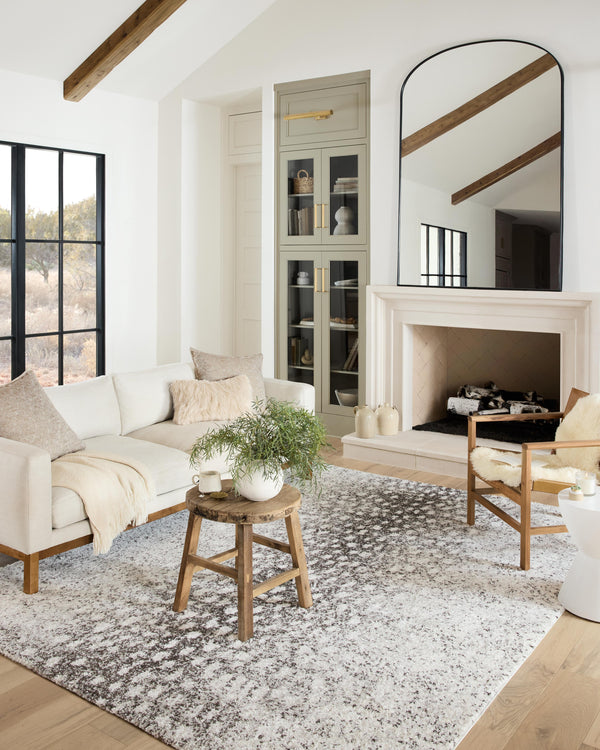 Loloi II Bliss Shag Collection Grey / White 9'-3" X 13' Area Rug