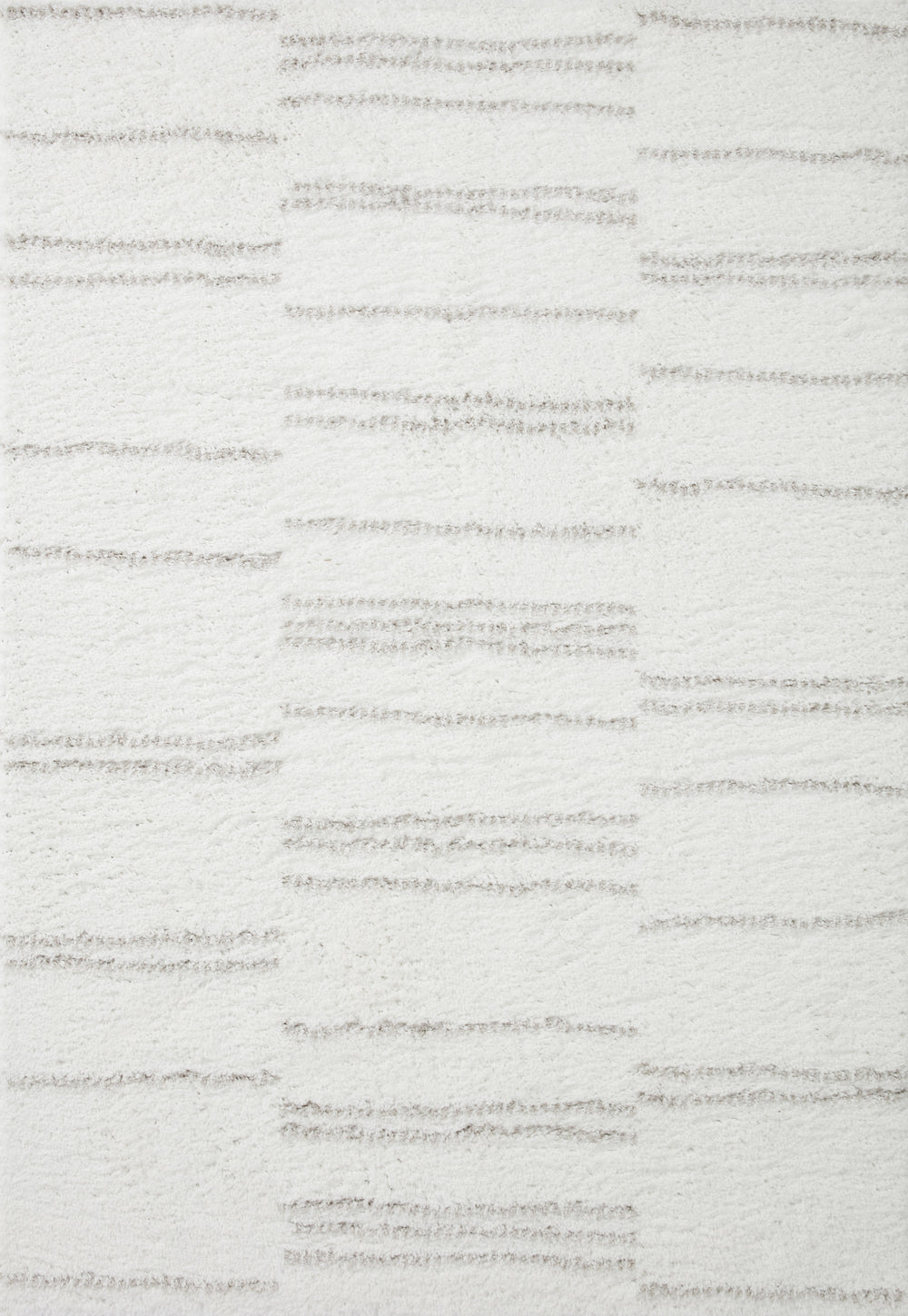 Loloi II Bliss Shag Collection White / Grey 9'-3" X 13' Area Rug