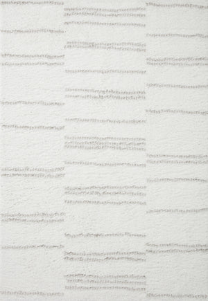 Loloi II Bliss Shag Collection White / Grey 9'-3" X 13' Area Rug