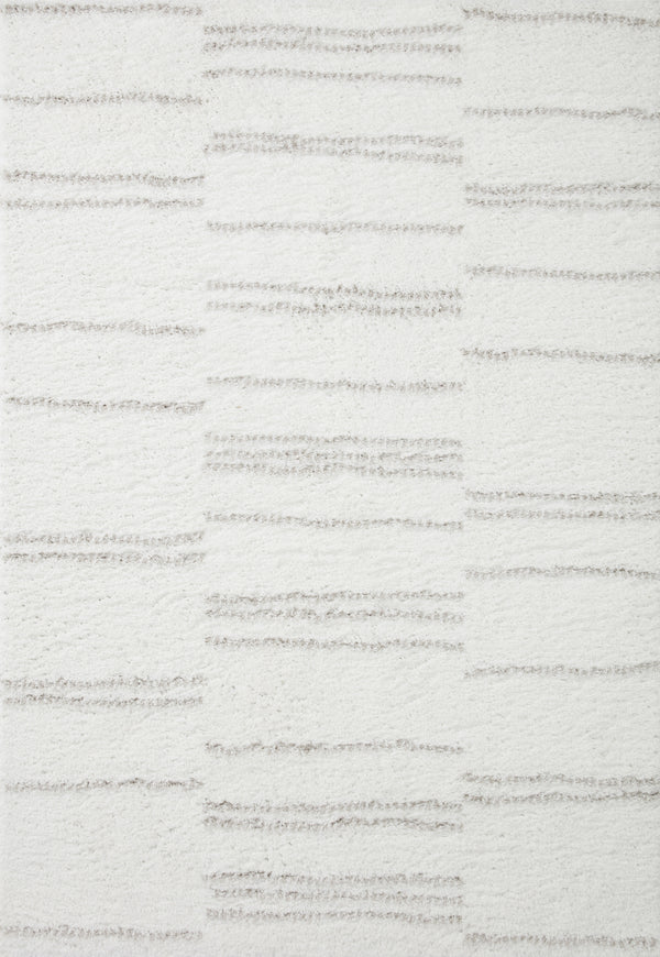 Loloi II Bliss Shag Collection White / Grey 9'-3" X 13' Area Rug