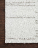 Loloi II Bliss Shag Collection White / Grey 9'-3" X 13' Area Rug