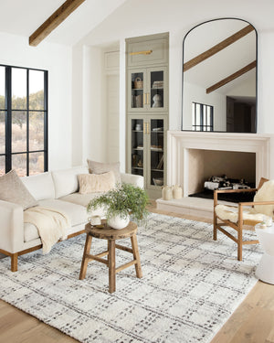 Loloi II Bliss Shag Collection Cream / Grey 9'-3" X 13' Area Rug