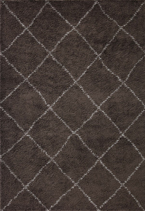 Loloi II Bliss Shag Collection Bark / Grey 9'-3" X 13' Area Rug
