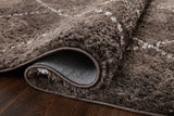 Loloi II Bliss Shag Collection Bark / Grey 9'-3" X 13' Area Rug