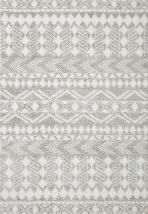 Loloi II Bliss Shag Collection Grey / White 9'-3" X 13' Area Rug