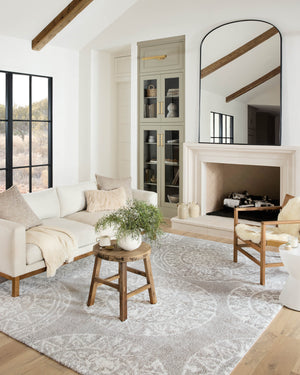 Loloi II Bliss Shag Collection Grey / White 9'-3" X 13' Area Rug