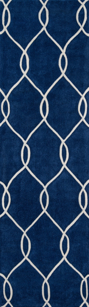 Momeni Bliss BS-12 Hand Tufted Contemporary Geometric Indoor Area Rug Navy 8' x 10' BLISSBS-12NVY80A0