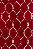 Momeni Bliss BS-12 Hand Tufted Contemporary Geometric Indoor Area Rug Red 8' x 10' BLISSBS-12RED80A0