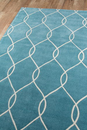 Momeni Bliss BS-12 Hand Tufted Contemporary Geometric Indoor Area Rug Teal 8' x 10' BLISSBS-12TEL80A0