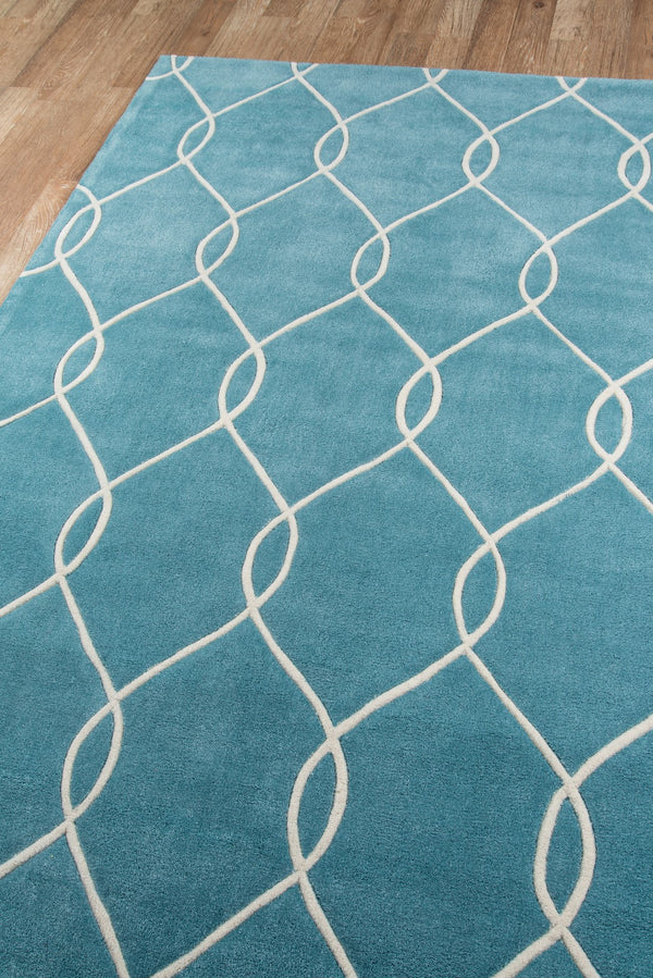 Momeni Bliss BS-12 Hand Tufted Contemporary Geometric Indoor Area Rug Teal 8' x 10' BLISSBS-12TEL80A0