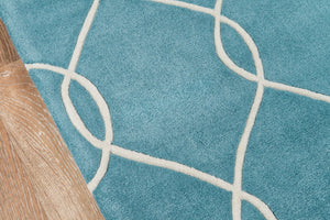 Momeni Bliss BS-12 Hand Tufted Contemporary Geometric Indoor Area Rug Teal 8' x 10' BLISSBS-12TEL80A0