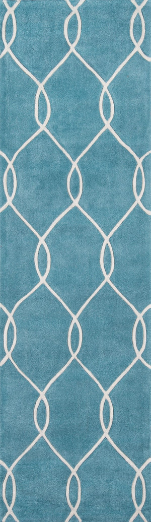 Momeni Bliss BS-12 Hand Tufted Contemporary Geometric Indoor Area Rug Teal 8' x 10' BLISSBS-12TEL80A0