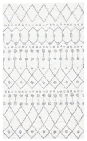 Aspen Blossom 115 Hand Tufted 100% Wool Pile Bohemian Rug Ivory / Grey 100% Wool Pile BLM115A-3