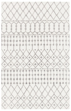 Aspen Blossom 115 Hand Tufted 100% Wool Pile Bohemian Rug Ivory / Grey 100% Wool Pile BLM115A-9