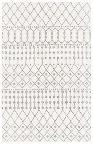 Aspen Blossom 115 Hand Tufted 100% Wool Pile Bohemian Rug Ivory / Grey 100% Wool Pile BLM115A-5