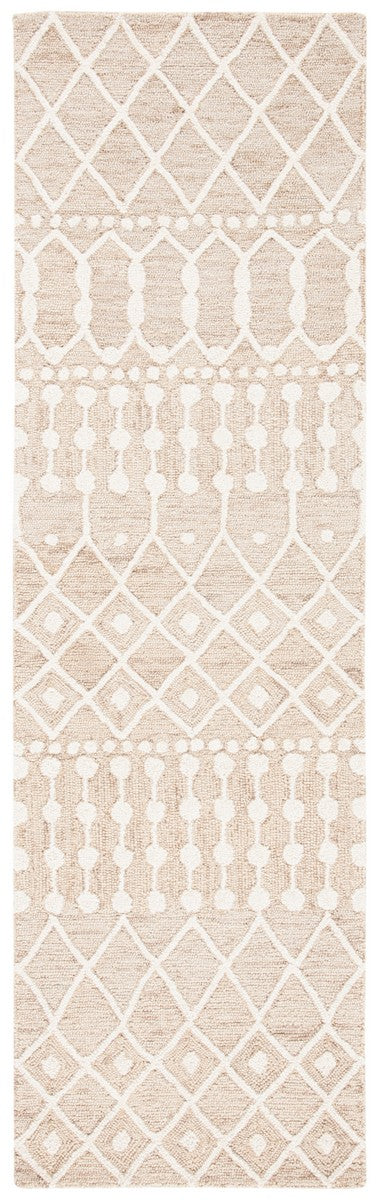 Blossom Aspen 115 Bohemian Hand Tufted 100% Wool Pile Rug Beige / Ivory