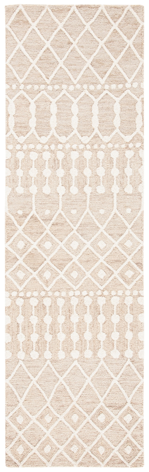 Aspen Blossom 115 Hand Tufted 100% Wool Pile Bohemian Rug Beige / Ivory 100% Wool Pile BLM115B-28