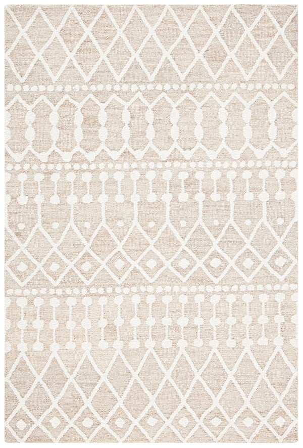 Aspen Blossom 115 Hand Tufted 100% Wool Pile Bohemian Rug Beige / Ivory 100% Wool Pile BLM115B-4