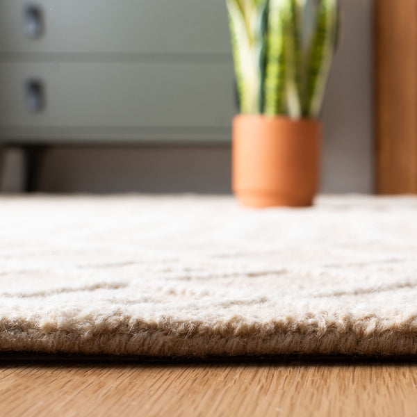 Aspen Blossom 115 Hand Tufted 100% Wool Pile Bohemian Rug Beige / Ivory 100% Wool Pile BLM115B-9