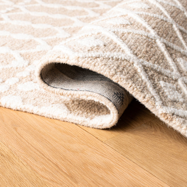 Aspen Blossom 115 Hand Tufted 100% Wool Pile Bohemian Rug Beige / Ivory 100% Wool Pile BLM115B-5