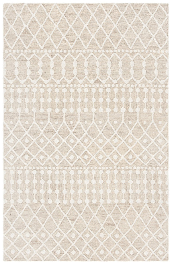 Aspen Blossom 115 Hand Tufted 100% Wool Pile Bohemian Rug Beige / Ivory 100% Wool Pile BLM115B-9