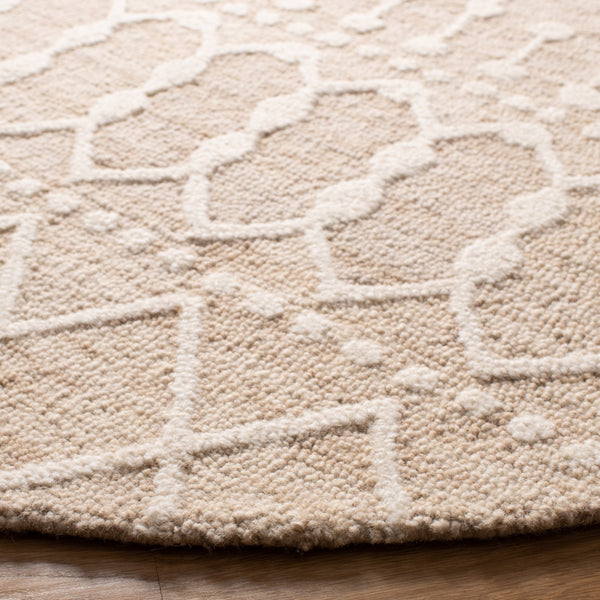 Aspen Blossom 115 Hand Tufted 100% Wool Pile Bohemian Rug Beige / Ivory 100% Wool Pile BLM115B-6R