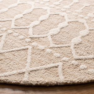 Aspen Blossom 115 Hand Tufted 100% Wool Pile Bohemian Rug Beige / Ivory 100% Wool Pile BLM115B-9