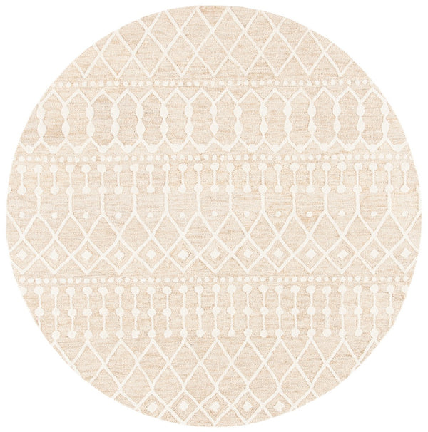 Blossom Aspen 115 Bohemian Hand Tufted 100% Wool Pile Rug Beige / Ivory