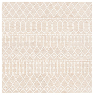 Aspen Blossom 115 Hand Tufted 100% Wool Pile Bohemian Rug Beige / Ivory 100% Wool Pile BLM115B-6SQ