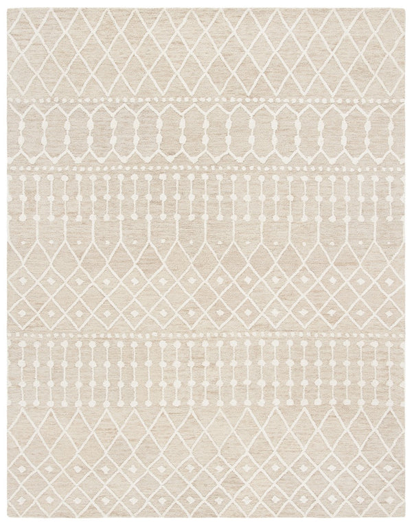 Blossom Aspen 115 Bohemian Hand Tufted 100% Wool Pile Rug Beige / Ivory