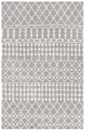 Blossom Aspen 115 Bohemian Hand Tufted 100% Wool Pile Rug Grey / Ivory