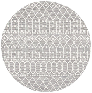 Aspen Blossom 115 Hand Tufted 100% Wool Pile Bohemian Rug Grey / Ivory 100% Wool Pile BLM115F-9