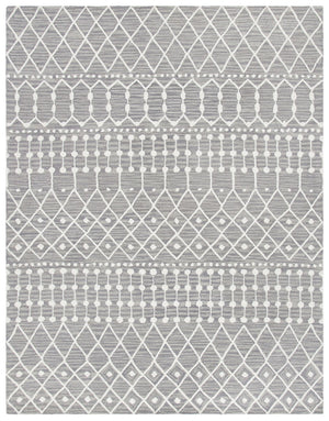 Aspen Blossom 115 Hand Tufted 100% Wool Pile Bohemian Rug Grey / Ivory 100% Wool Pile BLM115F-9