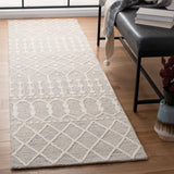 Aspen Blossom 115 Hand Tufted 100% Wool Pile Bohemian Rug Silver / Ivory 100% Wool Pile BLM115G-28