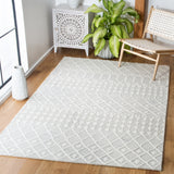 Aspen Blossom 115 Hand Tufted 100% Wool Pile Bohemian Rug Silver / Ivory 100% Wool Pile BLM115G-5