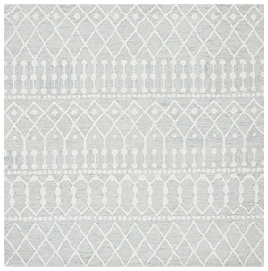 Blossom Aspen 115 Bohemian Hand Tufted 100% Wool Pile Rug Silver / Ivory