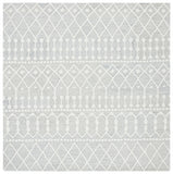 Aspen Blossom 115 Hand Tufted 100% Wool Pile Bohemian Rug Silver / Ivory 100% Wool Pile BLM115G-6SQ
