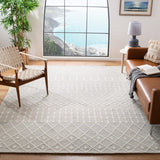 Blossom Aspen 115 Bohemian Hand Tufted 100% Wool Pile Rug Silver / Ivory