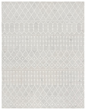 Aspen Blossom 115 Hand Tufted 100% Wool Pile Bohemian Rug Silver / Ivory 100% Wool Pile BLM115G-8