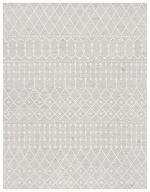 Aspen Blossom 115 Hand Tufted 100% Wool Pile Bohemian Rug Silver / Ivory 100% Wool Pile BLM115G-9