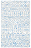 Aspen Blossom 115 Hand Tufted 100% Wool Pile Bohemian Rug Blue / Ivory 100% Wool Pile BLM115M-3