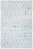 Aspen Blossom 115 Hand Tufted 100% Wool Pile Bohemian Rug Blue / Ivory 100% Wool Pile BLM115M-4