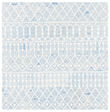 Aspen Blossom 115 Hand Tufted 100% Wool Pile Bohemian Rug Blue / Ivory 100% Wool Pile BLM115M-6SQ
