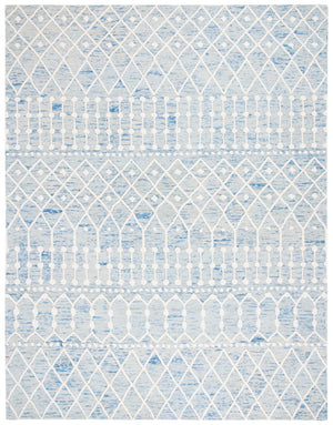 Aspen Blossom 115 Hand Tufted 100% Wool Pile Bohemian Rug Blue / Ivory 100% Wool Pile BLM115M-9