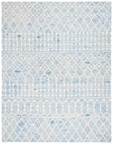 Blossom Aspen 115 Bohemian Hand Tufted 100% Wool Pile Rug Blue / Ivory