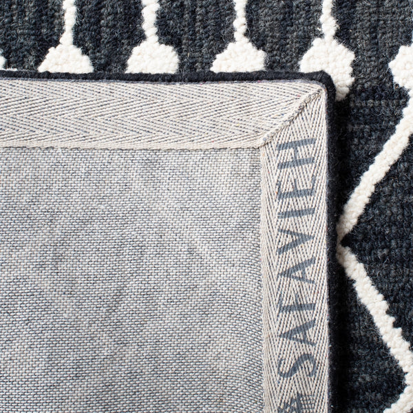 Aspen Blossom 115 Hand Tufted 100% Wool Pile Bohemian Rug Black / Ivory 100% Wool Pile BLM115Z-5