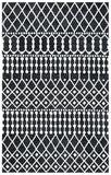 Blossom Aspen 115 Bohemian Hand Tufted 100% Wool Pile Rug Black / Ivory