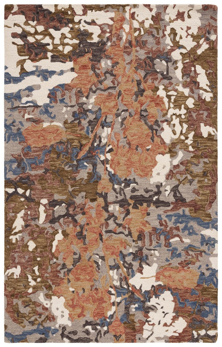 Safavieh Blossom 460 Floral Hand Tufted Rug Rust / Ivory BLM460P-8