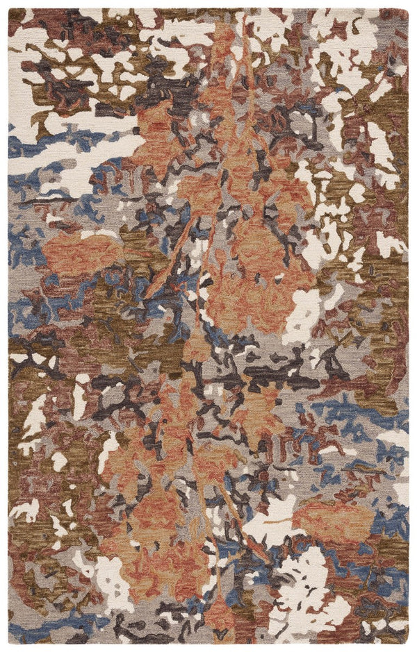 Safavieh Blossom 460 Floral Hand Tufted Rug Rust / Ivory BLM460P-8