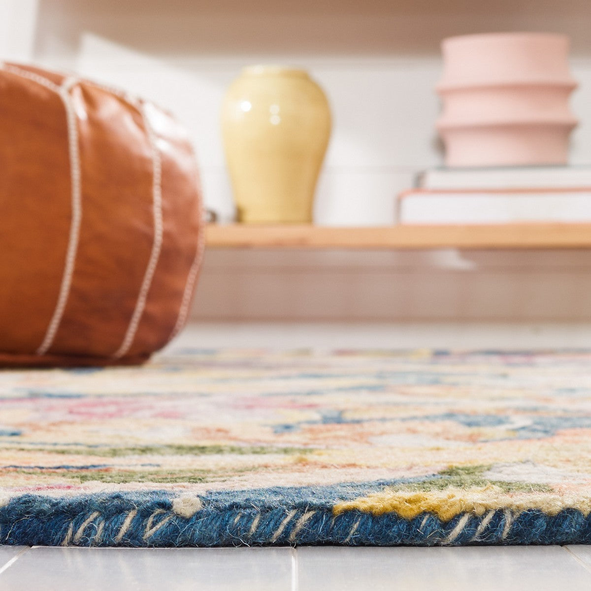 Blossom Hand Tufted Floral Area Rug - Luxurious Wool Blend, Beautifull